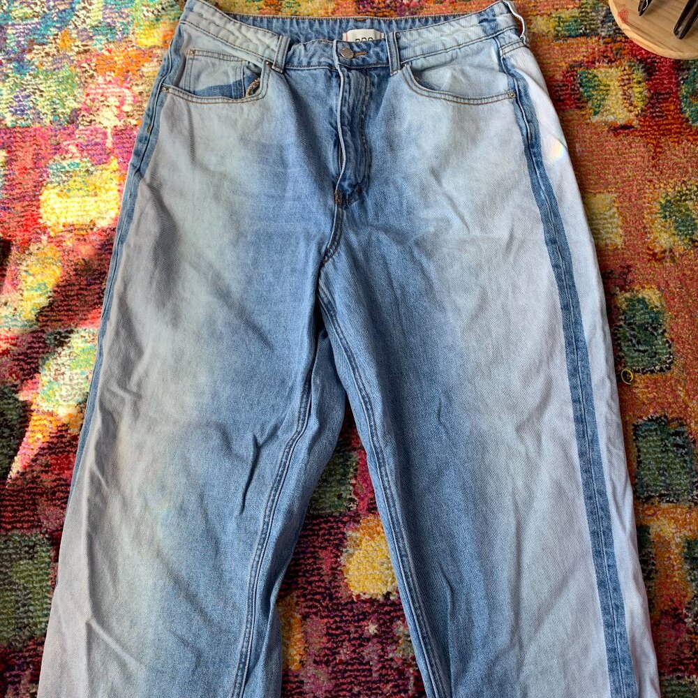 Faded High Rise Mom Jeans